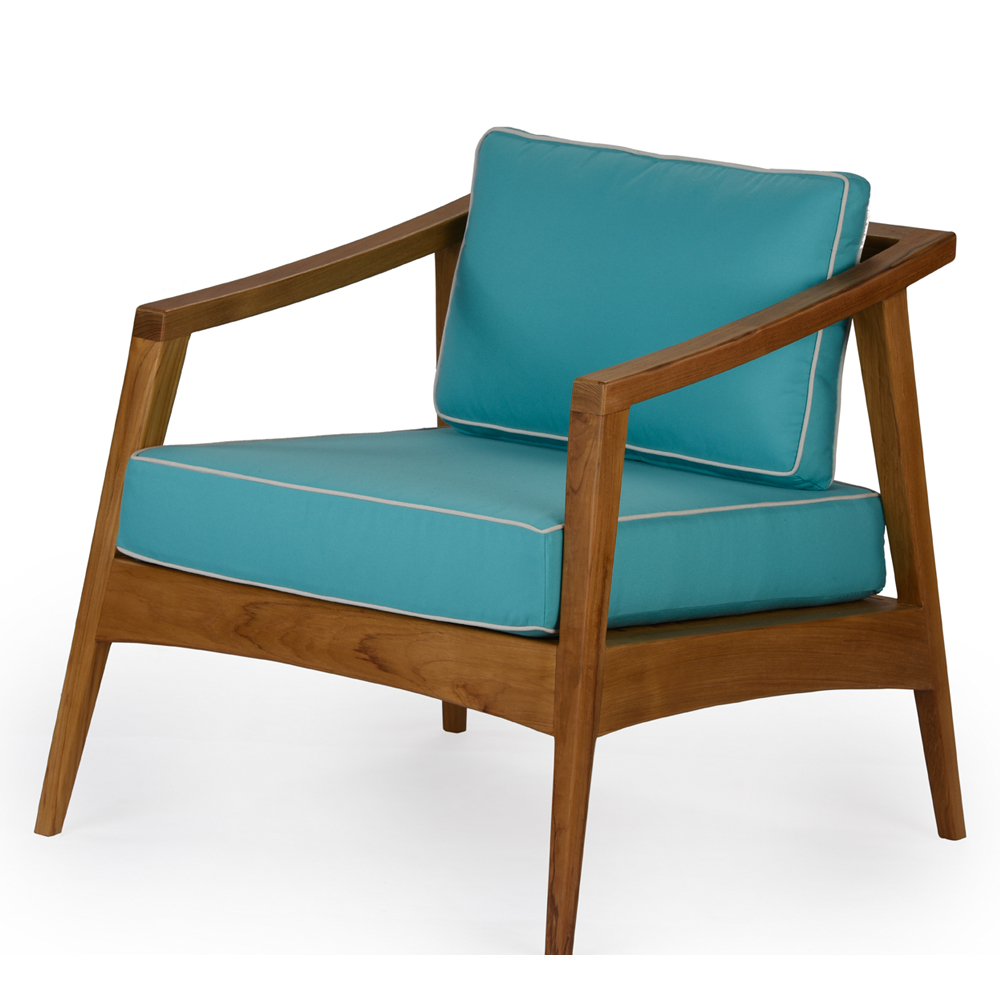 Wood Arm Chair With Cushion : Amaya Vintage Wooden Armchair With