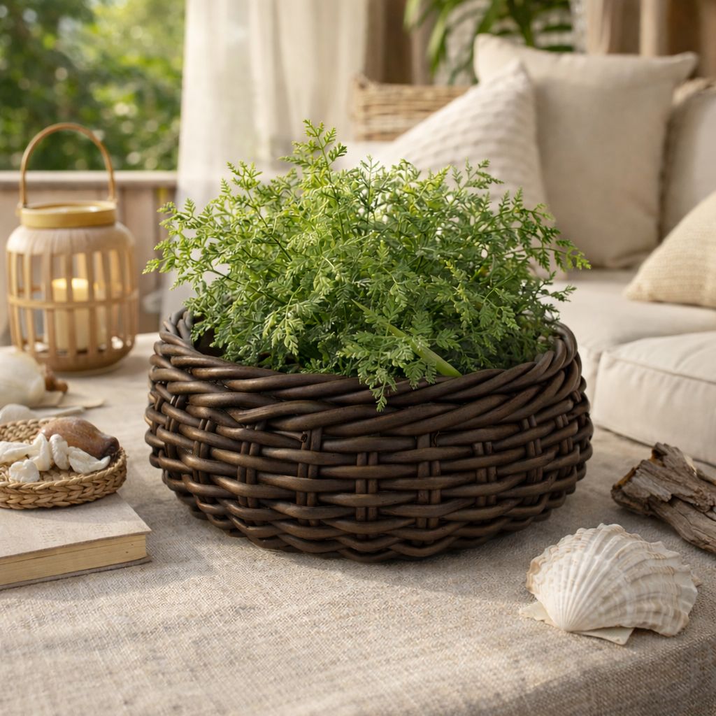 Round Basket Planter Large