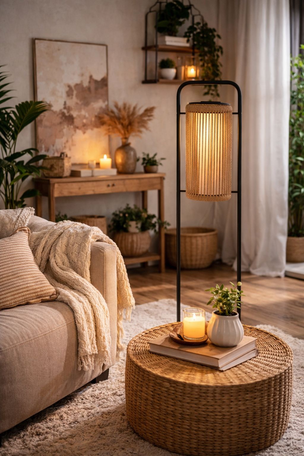 Patio Solar Floor Lamp