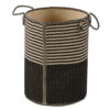 Stripes & Solid Laundry Basket