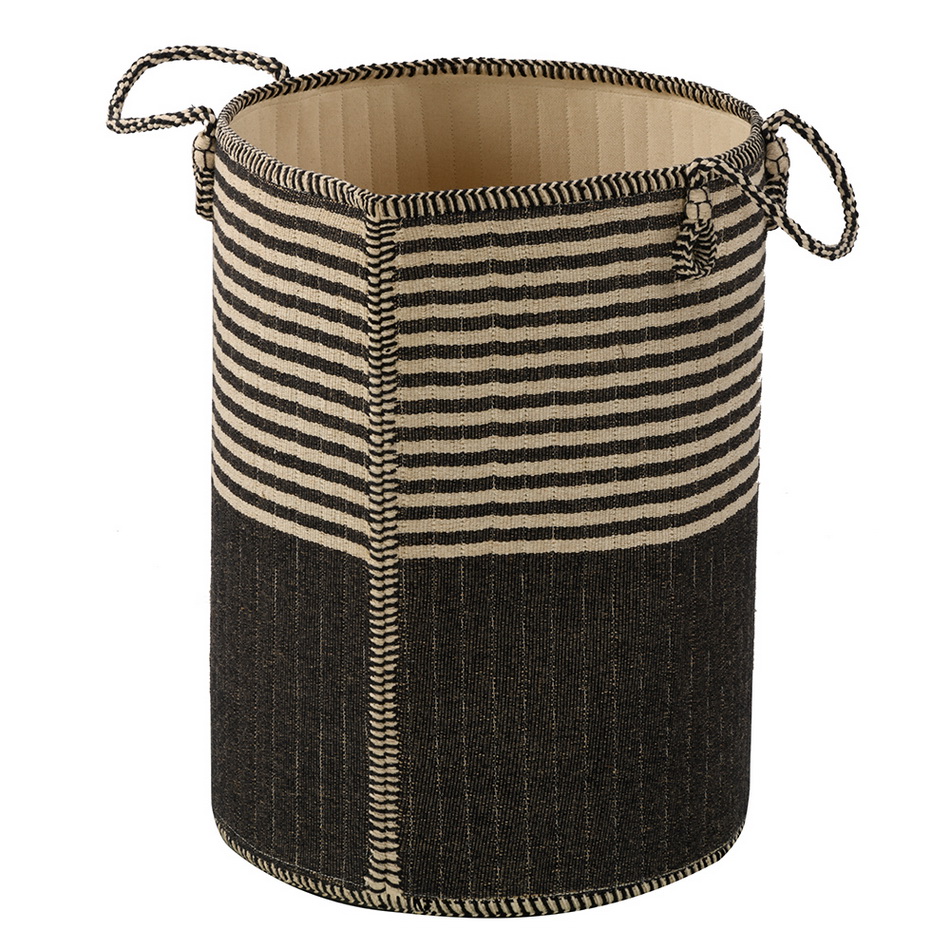 Stripes & Solid Laundry Basket