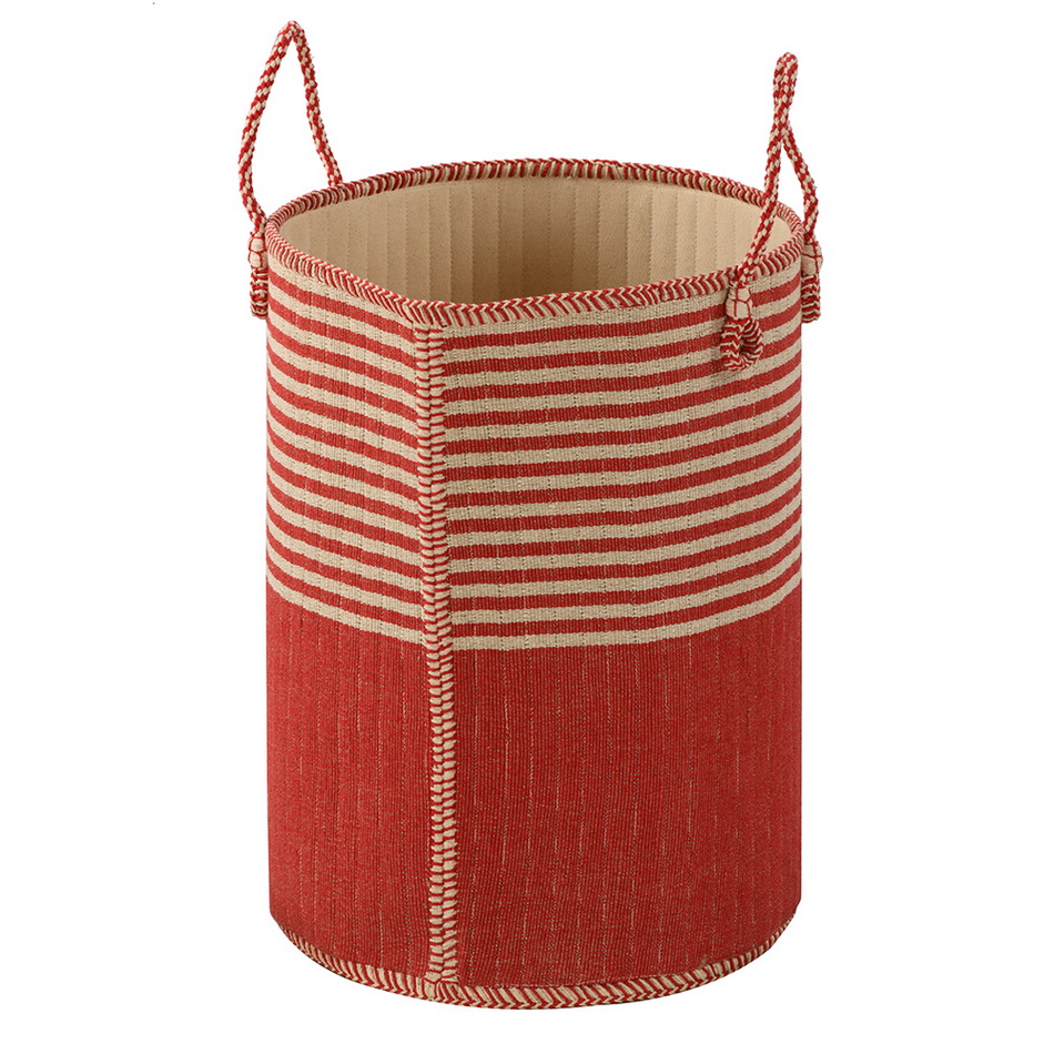 Stripes & Solid Laundry Basket