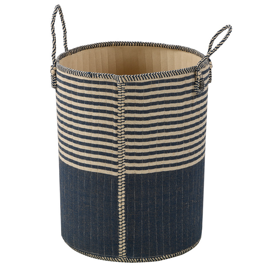 Stripes & Solid Laundry Basket