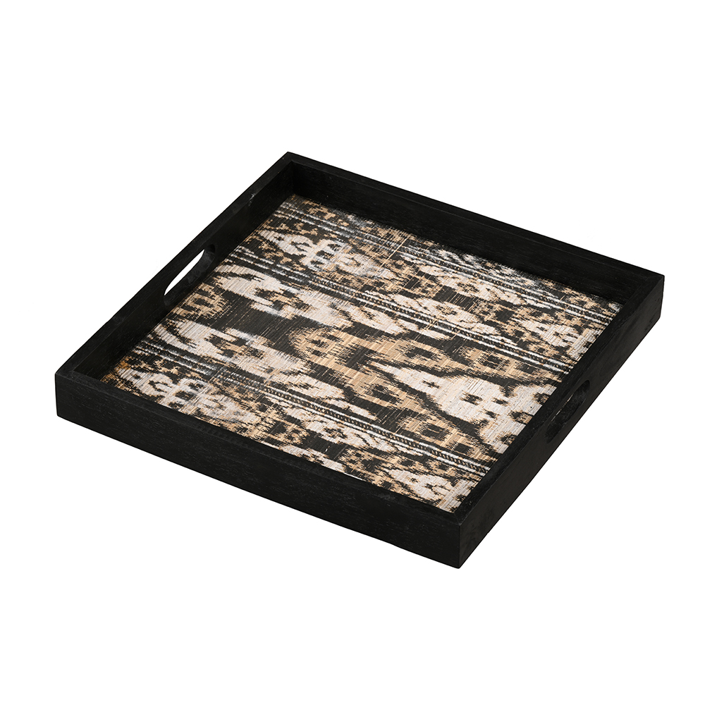 Ikkat Tray Black and White