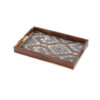 Ikkat Tray Natural Dark Brown and Grey