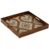 Ikkat Tray Natural Dark Brown and Grey