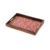 Ikkat Tray Red and Cocoa Brown