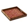 Ikkat Tray Red and Cocoa Brown