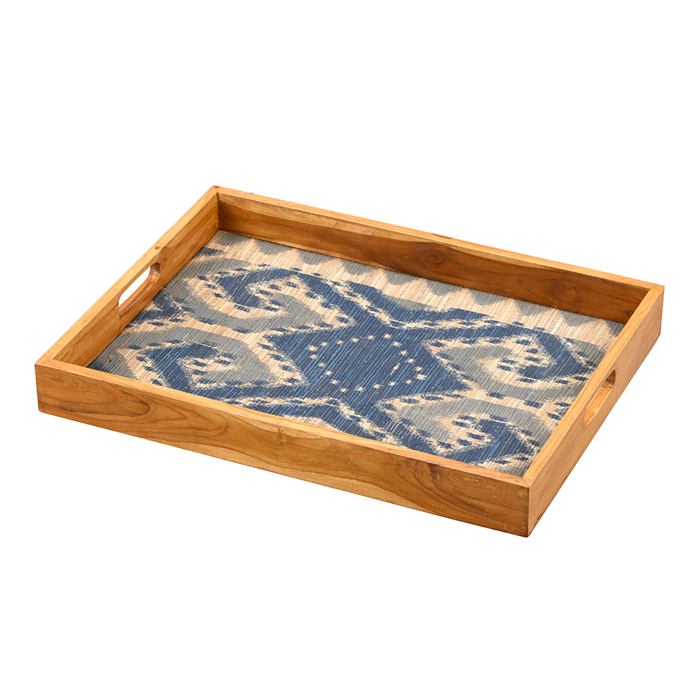 Ikkat Trays Blue and Brown