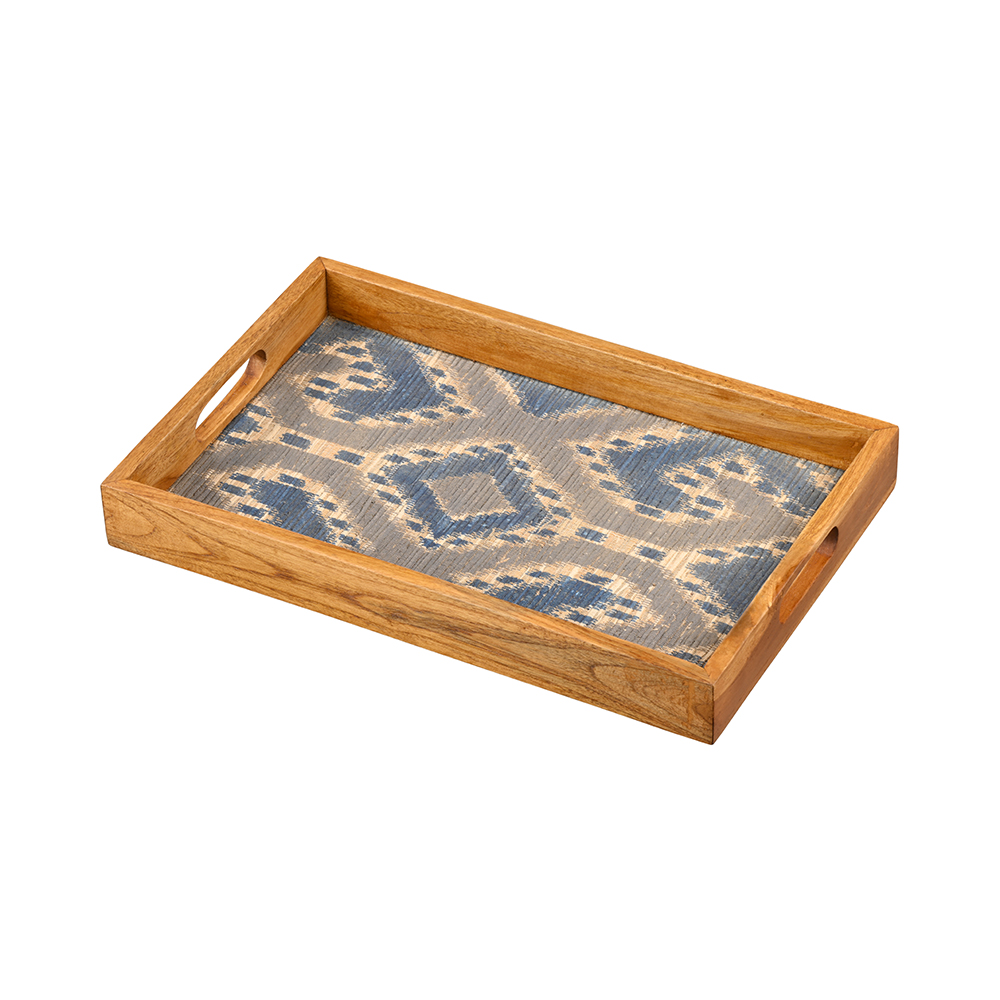 Ikkat Trays Blue and Brown