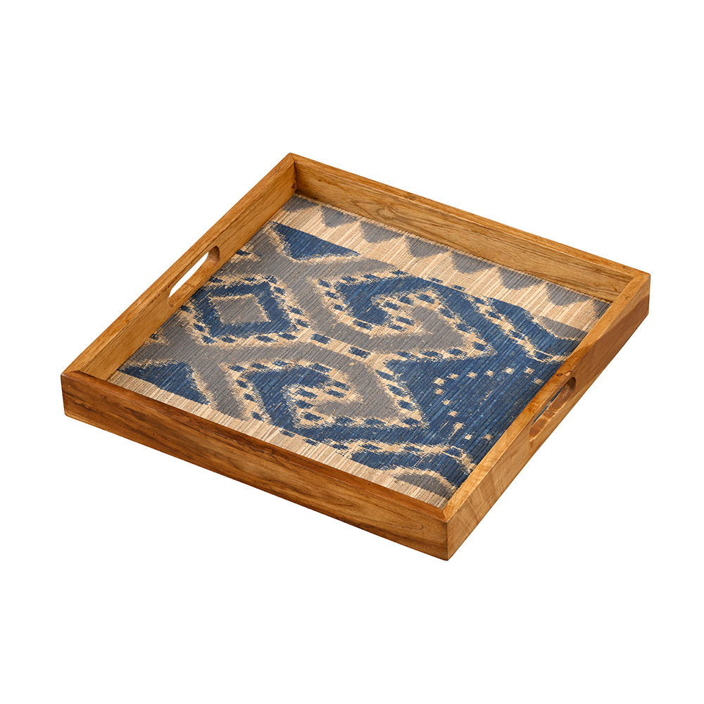 Ikkat Trays Blue and Brown